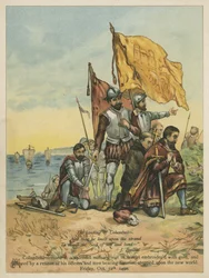 Columbus arrives in the New World